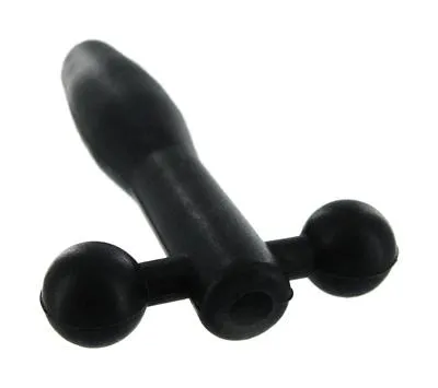 Anal Master Series Silicone Cum Thru Barbell Penis Plug Black Anal Master Series Silicone Cum Thru Barbell Penis Plug Black