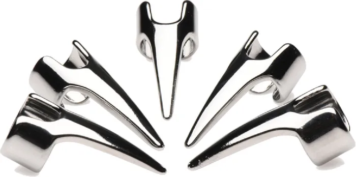 The Master Series Clawed 5 Piece Sensation Play Rings Silver XR Brands Couples