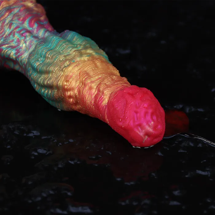  Anal Rainbow Ombre Knot Anal Dildo