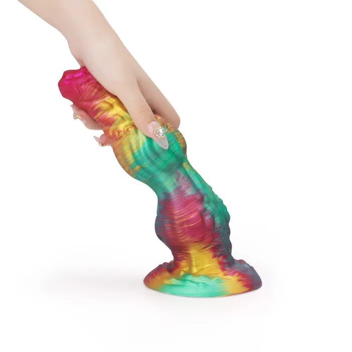  Anal Rainbow Ombre Knot Anal Dildo